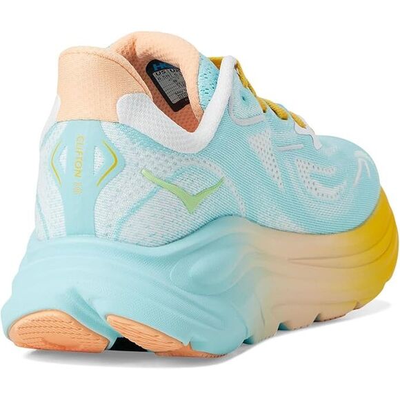 Hoka One Womens Clifton 10 Road Running Shoes - Blue Spark/White - Picture 3 of 3